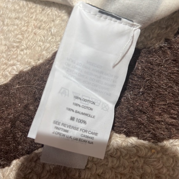 Jcrew navy and cream ruffle peplum top sz s NWT - Picture 7 of 7